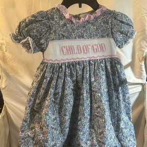 Sweet la Rose size 5 Floral Blue and Pink Kids CHILD OF GOD Dress 0008